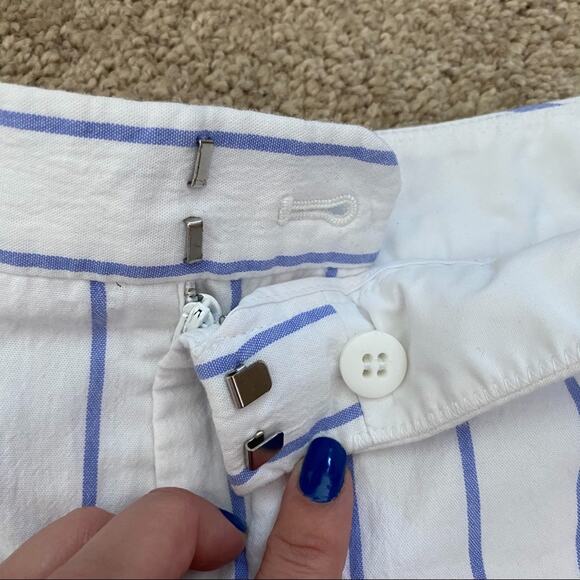 Club Monaco Amber Short Raj Blue Stripe Size 2 - Picture 9 of 14